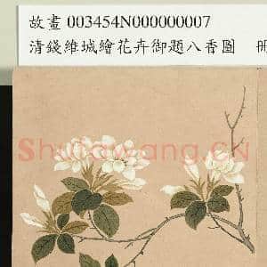 清钱维城绘花卉御题八香图.册.栀枝故画|2幅|15.5 MB|高清下载