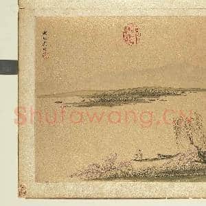 国初人山水集绘.册.清戴琇春溪扁舟故画|1幅|12.26 MB|高清下载