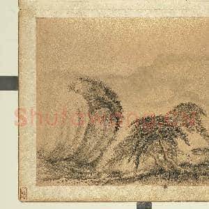 国初人山水集绘.册.清王翚松溪高士故画|1幅|12.78 MB|高清下载