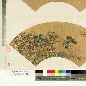 山水人物泥金箑面.册.无款梧亭雅集故画|2幅|19.03 MB|高清下载