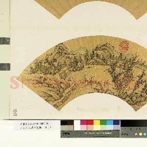 山水人物泥金箑面.册.无款临江闲话故画|1幅|10 MB|高清下载