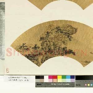 山水人物泥金扇面.册.挂帆归去故画|1幅|9.5 MB|高清下载