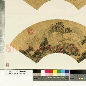 山水人物泥金扇面.册.高阁看云故画|1幅|9.61 MB|高清下载