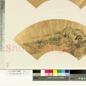 山水人物泥金扇面.册.春江双舟故画|1幅|9.29 MB|高清下载
