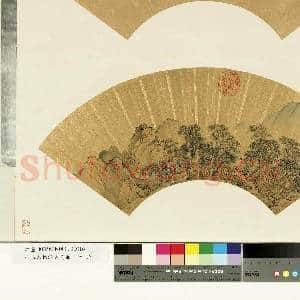 山水人物泥金扇面.册.松亭对语故画|1幅|9.52 MB|高清下载
