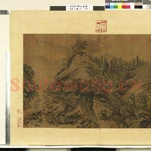 天下名山图(亨)册.梁陶弘景龙溪采芝图故画|1幅|10.65 MB|高清下载