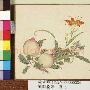 欢联庆节.册.萱菊寿桃故画|1幅|9.16 MB|高清下载