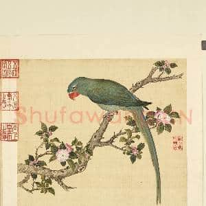 鸟谱(二)册.西绿鹦哥故画|2幅|18.18 MB|高清下载