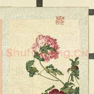 清屈兆麟仿郎世宁花卉.册.牡丹故画|1幅|12.41 MB|高清下载