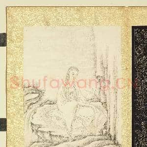 白描十六应真.册.第八嘎纳嘎拔哈剌錣杂尊者故画|2幅|21.58 MB|高清下载
