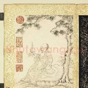 白描十六应真.册.第十六阿必达尊者故画|2幅|22.65 MB|高清下载