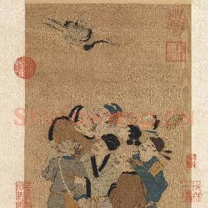 宋缂丝群仙拱寿图.轴故丝|2幅|27.56 MB|高清下载