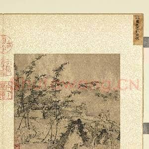 烟云集绘第三册.册.宋毕良史溪桥策杖故画|2幅|21.42 MB|高清下载