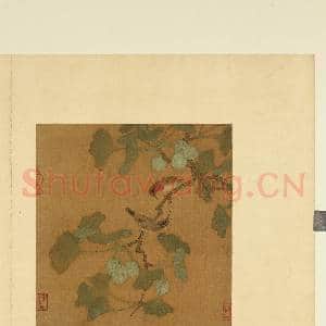 历代集绘.册.宋马世昌银杏翠鸟.故画|1幅|7.31 MB|高清下载
