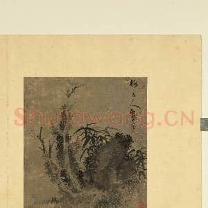 历代集绘.册.元吴镇枯木竹石故画|1幅|7.39 MB|高清下载