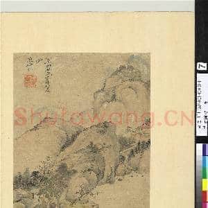 集古图绘.册.元陈仲仁山水故画|1幅|9.75 MB|高清下载