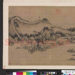集古名绘.册.元黄公望远屿浮图故画|2幅|16.5 MB|高清下载