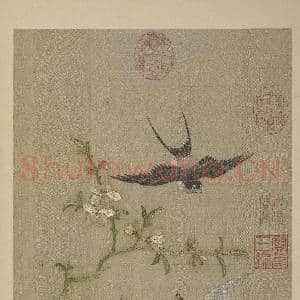 清绣绘花鸟.册.桃花春燕故丝|4幅|43.54 MB|高清下载
