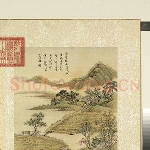 清.周鲲仿古山水册(二)册.仿赵令穰雨霁春耕.中画|2幅|23.57 MB|高清下载