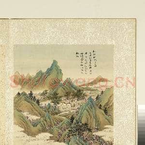 清.周鲲仿古山水册(二)册仿李思训桃源图.中画|1幅|11.81 MB|高清下载