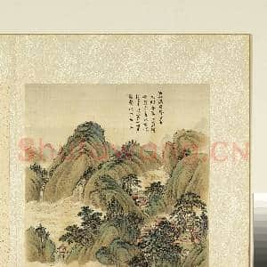 清.周鲲仿古山水册(二)册仿赵孟俯仙山楼阁.中画|1幅|12.08 MB|高清下载