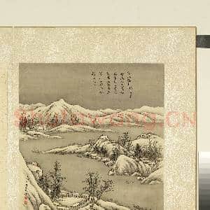 清.周鲲仿古山水册(二)册仿许道宁寒江独钓.中画|1幅|11.59 MB|高清下载