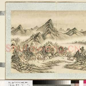 清.袁瑛山水(三)册山水三.中画|1幅|9.29 MB|高清下载