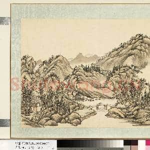 清.袁瑛山水(四)册鳞岭隐筑.中画|1幅|9.78 MB|高清下载