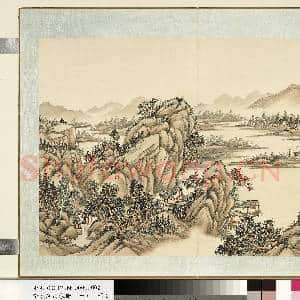清.袁瑛山水册(一)静览溪波.中画|1幅|9.46 MB|高清下载