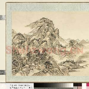 清.袁瑛山水册(一)策杖眺溪.中画|1幅|9.54 MB|高清下载