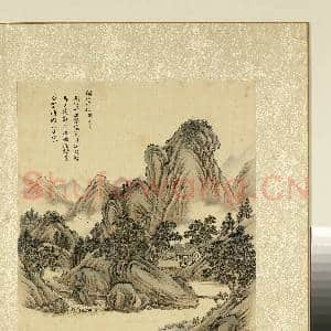 清.周鲲仿古山水(一)册仿范宽关山行旅.中画|1幅|12.61 MB|高清下载