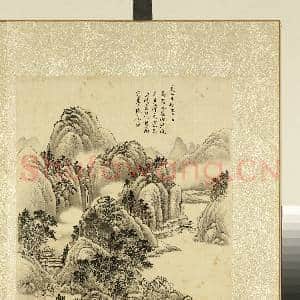清.周鲲仿古山水(一)册仿巨然夏山过雨.中画|1幅|12.62 MB|高清下载