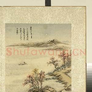 清.周鲲仿古山水(一)册仿许道宁澄湖泛月.中画|1幅|12.23 MB|高清下载