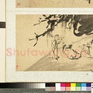 明.人写意人物倪元.璐题识册写意人物一.赠画|2幅|23.16 MB|高清下载
