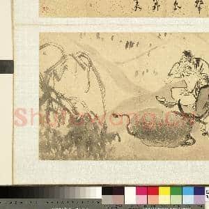 明.人写意人物倪元.璐题识册写意人物二.赠画|2幅|23.35 MB|高清下载