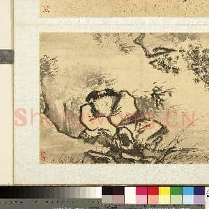明.人写意人物倪元.璐题识册写意人物七.赠画|2幅|23.96 MB|高清下载