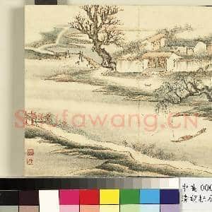 清.胡桂水木清.华册山水四.中画|1幅|8.75 MB|高清下载