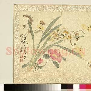 清.刘德六花卉十二员册蜡梅水仙茶花.赠画|1幅|11.69 MB|高清下载