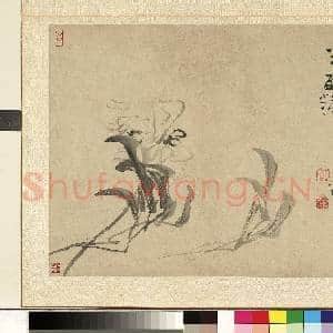 清.黄慎花卉册芍药.赠画|1幅|11.89 MB|高清下载