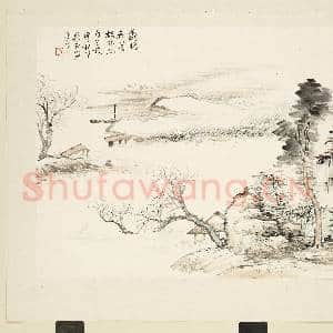 清顾澐山水 册 断桥卧柳|1幅|9.49 MB|高清下载