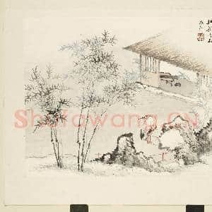 清顾澐山水 册 竹鹤图|1幅|9.83 MB|高清下载