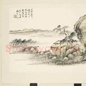 清顾澐山水 册 柳亭扁舟|1幅|9.73 MB|高清下载