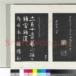 清三希堂法帖(五)册 唐人临右军东方先生画赞|5幅|55.05 MB|高清下载