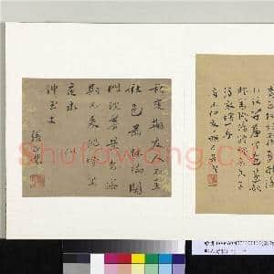 明人诗札册(一)册 明陈芹草书五言诗|1幅|10.38 MB|高清下载