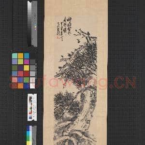 民国吴昌硕墨松 轴|1幅|7.5 MB|高清下载