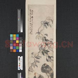 民国陆恢花卉四屏 轴 风雨鸡鸣|1幅|7.17 MB|高清下载