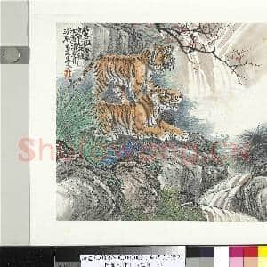 民国合作十二生肖 册 朱嘉画虎图|1幅|10.47 MB|高清下载
