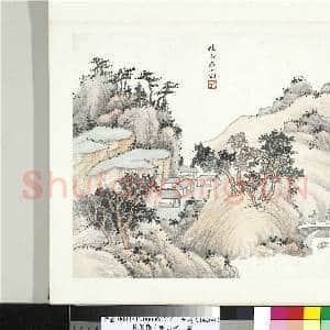 民国张克龢山水册 册 仿白石翁山水|1幅|9.06 MB|高清下载