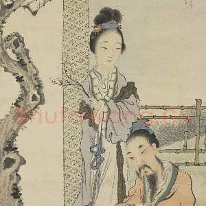 民国黄山寿人物四屏 轴 广平赋梅|2幅|16.99 MB|高清下载
