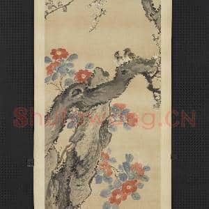 清张熊花鸟四屏 轴 白梅山茶|4幅|30.14 MB|高清下载